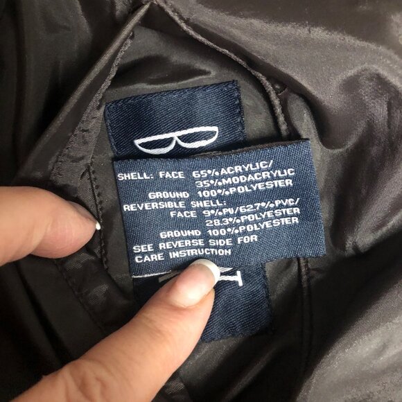 Blassport Brown Reversible Faux Fur Vest Womens Size Medium Sleeveless Zippered - Picture 9 of 11